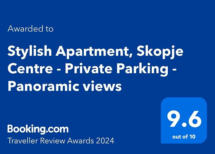 Lägenhet Stylish Apartment, Centre - Private Parking - Panoramic Views Skopje